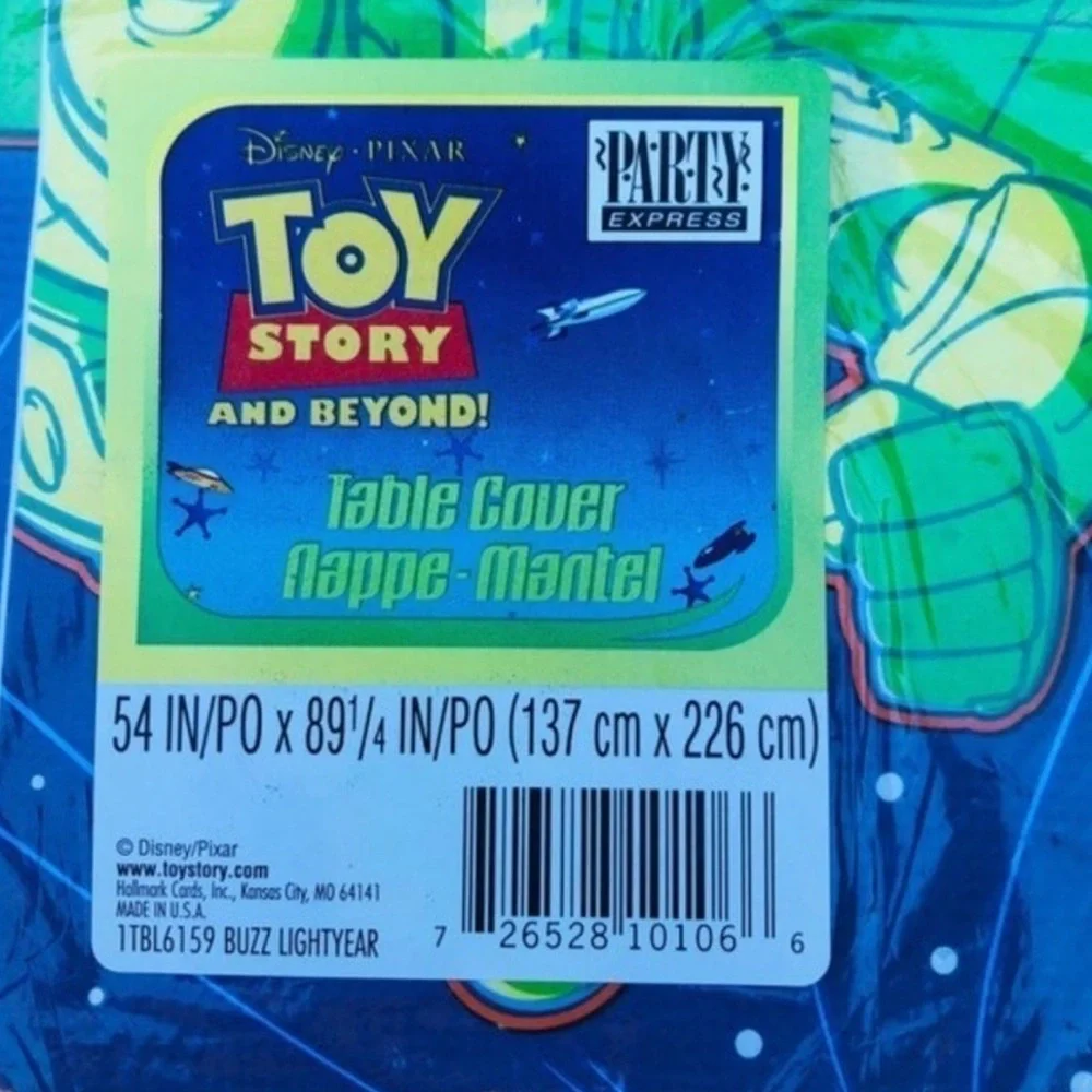 Toy Story + Beyond Table Cover HALLMARK Buzz Lightyear Y2K Aliens Emperor Zurg